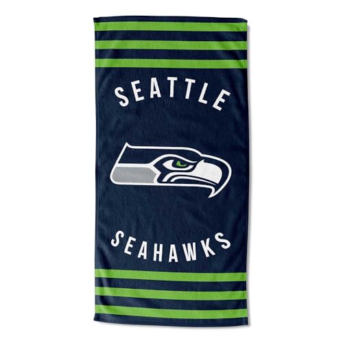 Image of Northwest NFL Seattle Seahawks Unisex-Adult Beach Towel, 30 inch x 60 inch, Stripes