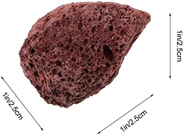 POPETPOP 500g Red Lava Rock for Fish Tank- Aquarium Volcanic Lava Stone Decorative Rocks Ornament for Marine and Freshwater Aquariums