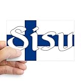 CafePress Finnish Sisu (Finnish Flag) Rectangle Bumper Sticker Car Decal
