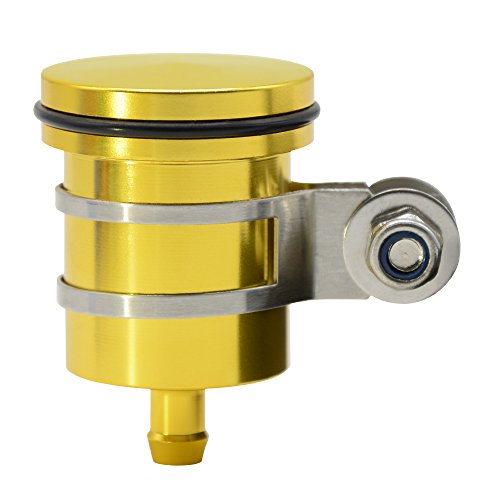 CNC Aluminum Oil Cup Front or Rear Brake Fluid Reservoir For Honda CBR 125R 150R 250R 300R 400R 500R 600F 600RR 900RR 1000F 1000RR 1100XXÂ Super Blackbird CB1000R -Gold