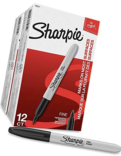 San30001 - sharpie permanent fine point marker, 2 pack of 12 coun…