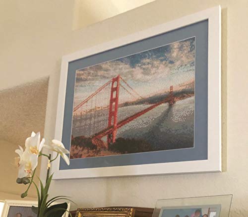 Faraway Golden Gate San Francisco Usa Bridge Sea Full Round Crystal Diamond Painting Mosaic Painting For Wall Decor 16X20Inch #TOP3