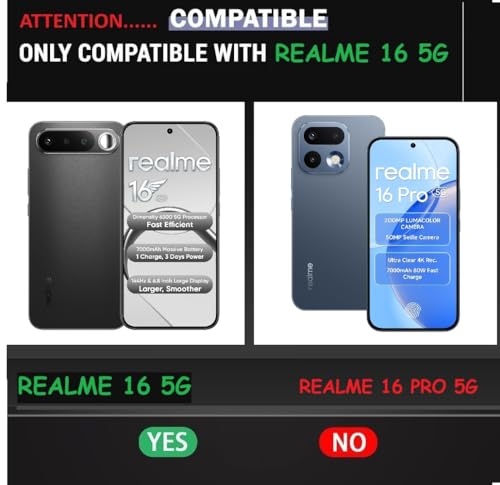 Image of Vintage Magnatic Closer Vegant Back Cover Leather Flip Cover Compatible for Realme RMX5171 /Realme 16 5G - Navy Blue