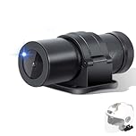 VSYSTO WiFi Helmet Camera HD 1080P 150° Wide Angle Lens Intelligent Vibration Detection Power on/off, Starlight Night Vision Waterpoof Bike Motorcycle Helmet Dash Cam, Loop Recording, G-sensor (Black)