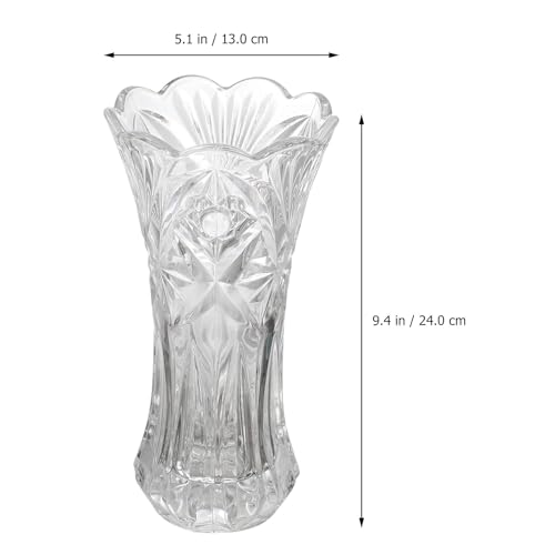 Vase en verre transparent rétro de style classique pour fleurs