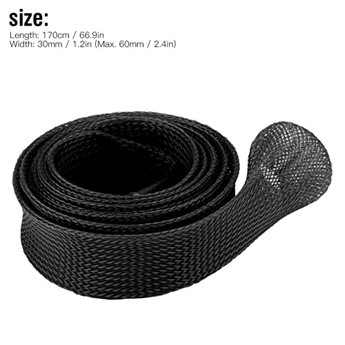 Alomejor Fishing Rod Cover Casting Fishing Rod Protector Sleeve Fishing Rod Protector Flat for Outdoor Fishing Accessory(Black) - Image 2