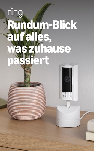Bewegliche Ring-Innenkamera (Pan-Tilt Indoor Camera) von Amazon | Plug-in-Sicherheitskamera für Haustierbesitzer | 360° schwenkbar, 169° neigbar | 30 Tage Ring Protect