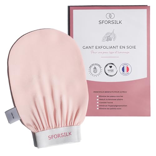 Guante exfoliante de SEDA | Favorece la renovación celular y elimina la piel muerta sin jabón. Guante de seda ideal para exfoliar pieles sensibles y más suave que el guante de kessa o crin.