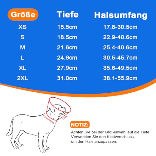 Supet Hundekegelhalsband mit weichem Polster, transparentes Elizabeth-Genesungshalsband für Hunde, um das Lecken nach Operationen, Kastration und Verletzungen zu stoppen(Grey-XS)