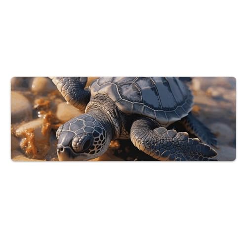 Tapis de souris de jeu imperméable et antidérapant grand format motif tortue
