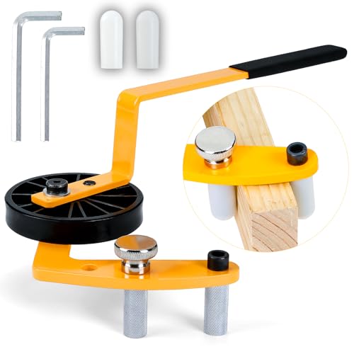 ToolSentryX Deck Board Straightening Tool, Heavy Duty Steel with Protective Silicone Sleeves, Fits 2x4 Lumber, Board Bender for Composite Deck Installation, Adjustable 1.6–2.8 in Legs