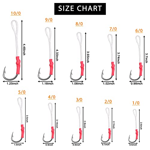 image for Easy Catch 50 Pack Fishing Assist Hooks 420 Stainless Steel Jigging As