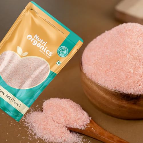 Image of NutriOrganics Himalayan Pink Salt - 1 Kg | Natural Dark Pink Sendha Namak | Rich In Minerals & Trace Nutrients | Unrefined & Additive-Free | Gourmet Grade Salt For Cooking & Seasoning