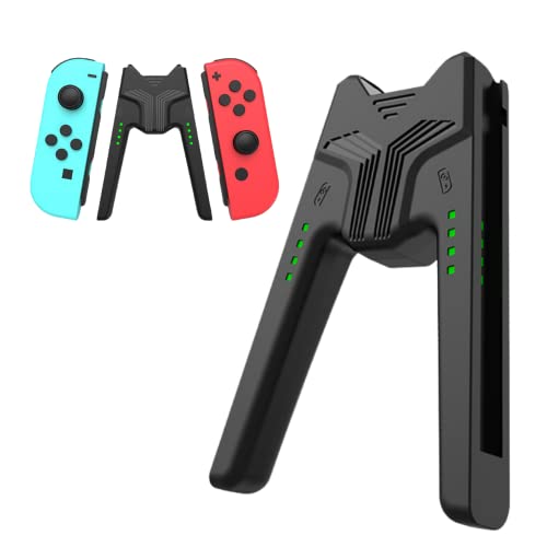 Joy-Con Charging Grip Compatible with Nintendo Switch OLED, Joy-Con Grip Charger, Charge While Play, Universal Controller Holder for Switch Joy-Con & Third Party Joy Pad