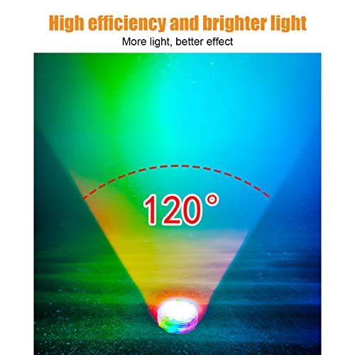 Hoopoocolor Submersible LED Lights, Remote Adjustment, 15 Color Changing Modes, Suction Cup Installation - Image 4