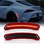 POPMOTORZ Led Rear Fender Side Marker Lights with 72 SMD LED chips Replacement For Toyota Supra 2020 2021, Red Led Day Running Light Parking Lamps - 2 Pack Smoked Lens