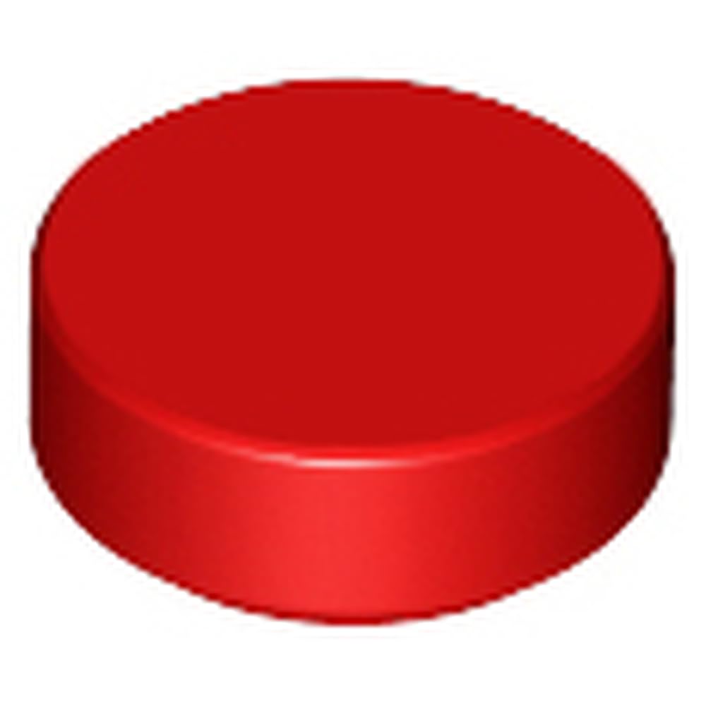 LEGO Tile 1x1, Part 98138 (Red, 10, Bricks)