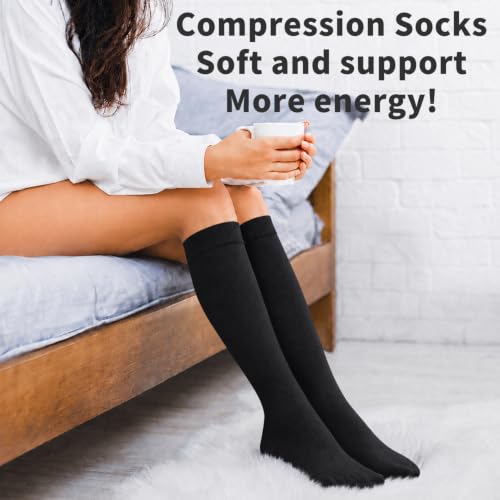Image of COOLOVER Copper Compression Socks for Women and Men(6 Pairs)-Best Support for Running, Athletic, Travel
