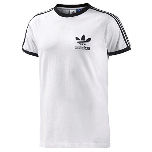 Preisvergleich Produktbild Adidas - T-Shirts mit Rundhalsauschnitt - Herren - Weisses Baumwoll T-Shirt Sport Originals für herren - M