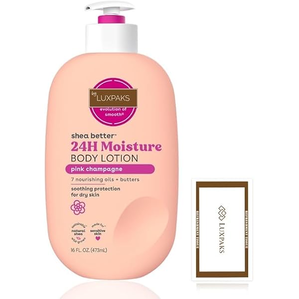 Zestaw do pielęgnacji skóry: zawiera balsam do ciała E.O.S Pink Champagne (473,2 ml), krem nawilżający z masłem shea do skóry suchej i LuxPaks Wipe