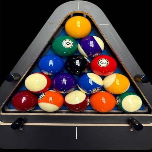 Professional Billiard Rack System - Heavy Duty Solid Wood Triangle/Diamond Pool Ball Racks for 8-Ball/9-Ball, Eliminates Gaps, Essential Billiards Accessories