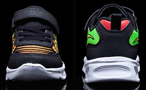 Coodo Toddler Boys Light Up Shoes Little Kids Flashing Led Sneakers Cd3026 (13 Little Kid,Black) #TOP2