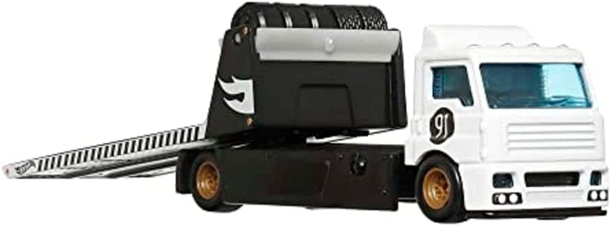 Hot Wheels Premium Collect Display Sets with 3 1:64 Scale Die-Cast Cars & 1 Team Transport Vehicle, Collectors’ Favorites, 2 Sets in The Assortment for Collectors of All Ages