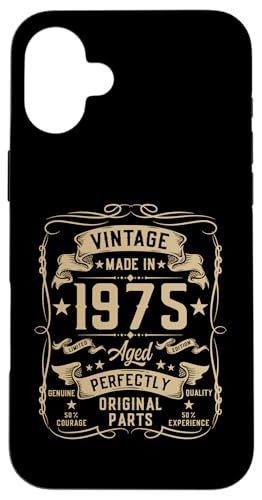 Vintage 1975 50 Years Old Gifts for Men 50yr 50th Birthday X}zP[X iPhone 16 Plus p