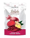 READYWISE - Simple Kitchen, Freeze-Dried Ginger Beet, Pack of 1, Vegan, Gluten Free, Snack, Freeze-Dried Vegetables, Pre Workout, Healthy Snacks, Camping, Backpacking, Survival Food