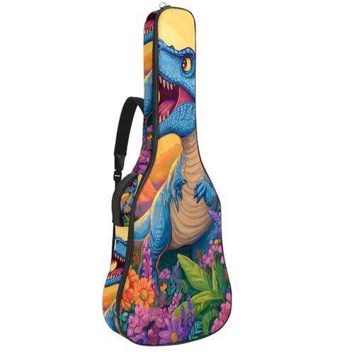 Sac à dos guitare dinosaure imperméable pour cours et répétitions