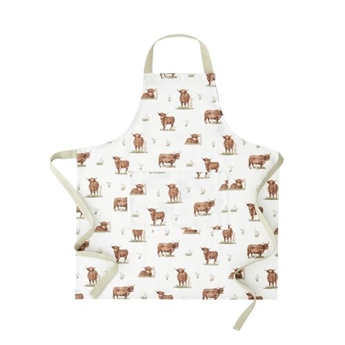 Delantal de cocina Catherine Lansfield Angus Highland de algodón contra manchas de grasa