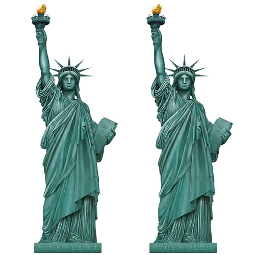 Beistle Statue of Liberty Cutout Decorations – 18” Patriotic Silhouette Wall Décor, Cardstock Americana Party Supplies, July 4th Independence Day Classroom Holiday New York Theme Decorations, 2 Pack