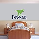 Dinosaur Name Wall Decal - Custom Name Dinosaur Decal - Boys Name Decal - Boys Room Decal - Personalized Name Dinosaur Wall Decal Nursery Decal