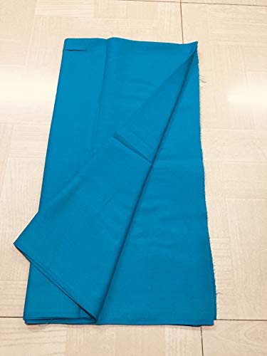 Image of BKRKJ Women's Lizibizi Cotton Unstitched Dress Material Plain Fabric by Meter for Sewing Suit,Salwar,Blouse,Shirt,Kurta,Pyjama,Pathani,Kameez,Chudidar,Patiyala (Firozi Blue 25, 5 Meter)