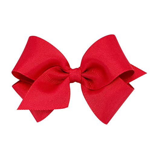 Wee Ones Baby Girls' Small Classic Grosgrain Hair Bow - Red,One Size