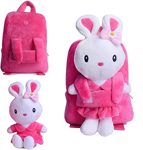Image of Frantic School Bag for Kids Plush Baby Girl Preschool Ideal for Baby Boy & Girl Picnic Bags (2-5 Years)