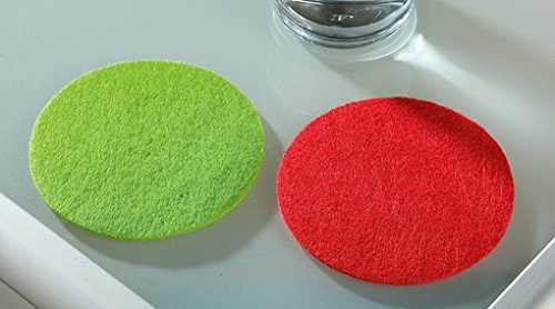 Gilde Sottobicchieri In Feltro Rotondi – Set 4 Pezzi Rosso – Diametro 10 Cm – Lavabili In Lavatrice
