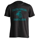 Sport Your Gear Coastal Carolina Chanticleers Officially Licensed Distressed Retro Short Sleeve T-Shirt Game Day Tee Spirit Wear Fan Gear Apparel (Coastal Carolina Black, M)