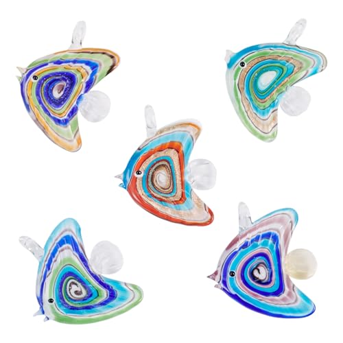 Pendentifs en verre soufflé pour fabrication de bijoux : kit de breloques d'animaux 3D variés