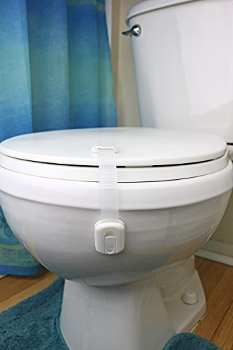 Child Locks for Toilet (Pack of 3) - Child Proofing Toilet Seat & Lid Locks with Strong 3M Adhesive - Easy Installation | No Tools Or Drilling - Keep Your Children Safe (White)