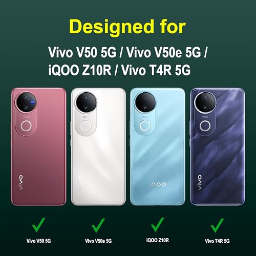 Image of amazon basics Back Case Cover for Vivo V50 5G | Compatible for Vivo V50 5G Back Cover | Liquid Silicon Magic Case with Camera Protection | Dark Green
