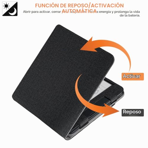 Funda para Onyx Boox Go 7 con correa de mano integrada color negro 3
