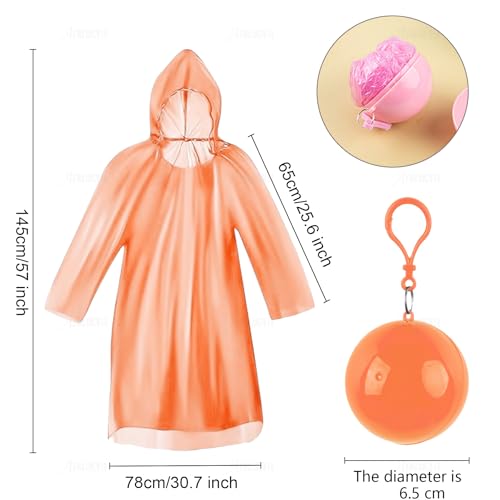 AUEAR, Portable Disposable Emergency Raincoats Waterproof Rain Poncho in A Ball for Traveling Camping Outdoor2