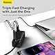 Baseus Travel Charger GaN5 Pro Fast Wall Charger, C+C+U, QC, AFC, PD 65W with Type-C to Type-C (100W) 1m, Black EU (CCGP120201)
