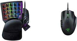 Razer Tartarus Pro Gaming Keypad - 32 Programmable Key Black & Razer Naga Trinity - Modular Wired Gaming Mouse Black