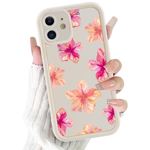 Coque iPhone 11 jolie idée cadeau motif hibiscus pour fille
