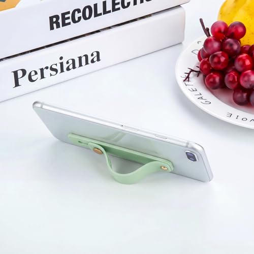 Image of Weewooday 6 Pieces Phone Grip Holder Cell Phone Grip Strap Telescopic Finger Strap Stand Universal Finger Kickstand for Most Smartphones(Bright Color,Fashionable)