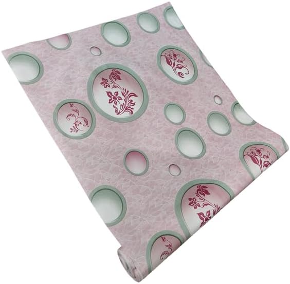 ROYAL-NEST ™ 5 Meter Rectangular Long Shelf Liner, Size - 45 x 500 cm Pink Color, Drop Design, Sheet Roll/Mat for Drawer, Antislip Mat