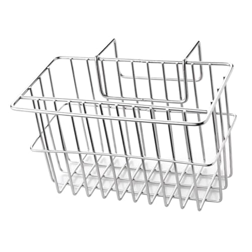 VALICLUD Organizador de Fregadero de Acero Inoxidable con Gancho Cesta Colgante para Esponjas y Bayetas Escurridor de Drenaje para Cocina Soporte de Almacenamiento para Utensilios
