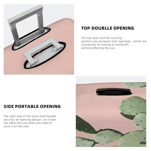 Minimalist Aesthetic Pear Cactus Elastic Travel Luggage Covers Dustproof Scratch-Resistant Suitcase Protector Fit 22-24 Inch3